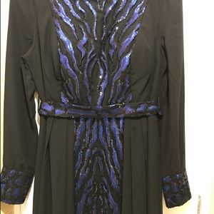 NWT ROYAL BLUE FLARE LONG SLEEVE GOWN